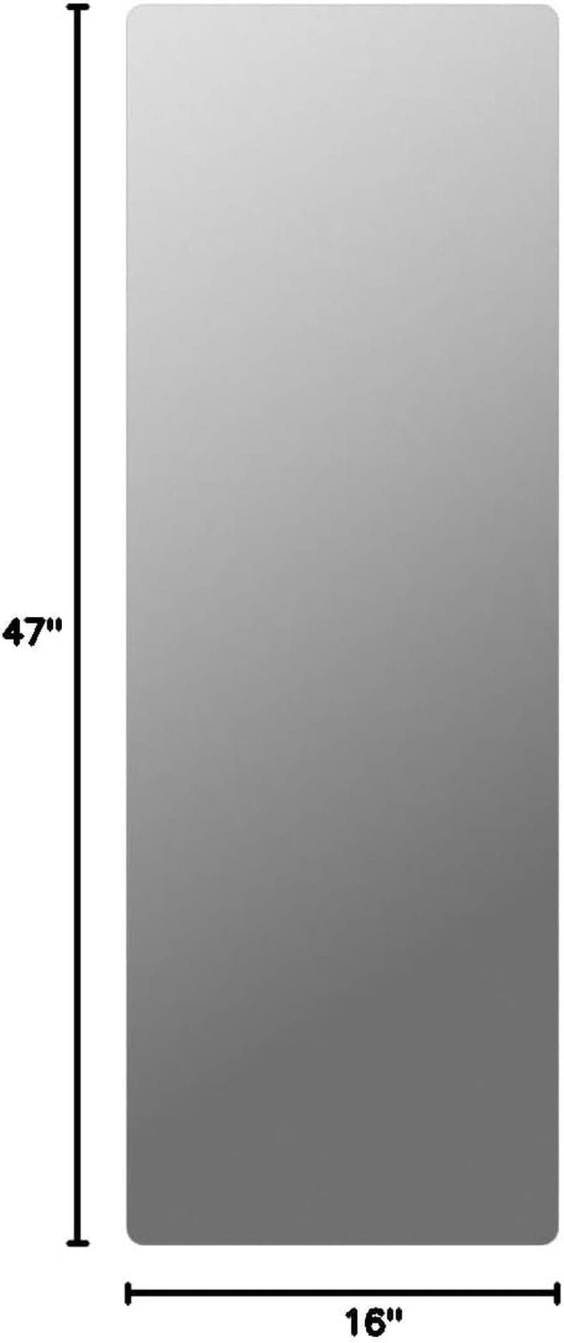 Door Mirror Full Length 47-Inch By 16-Inch Over Door Black