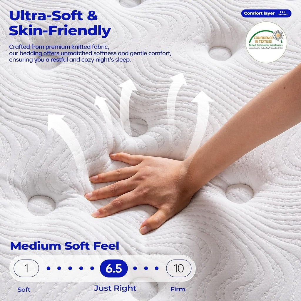 Queen Hybrid Memory Foam Mattress TwelveInch InBox