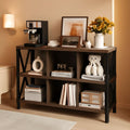 6 Cube Storage Organizer Bookcase Walnut Brown Living Room