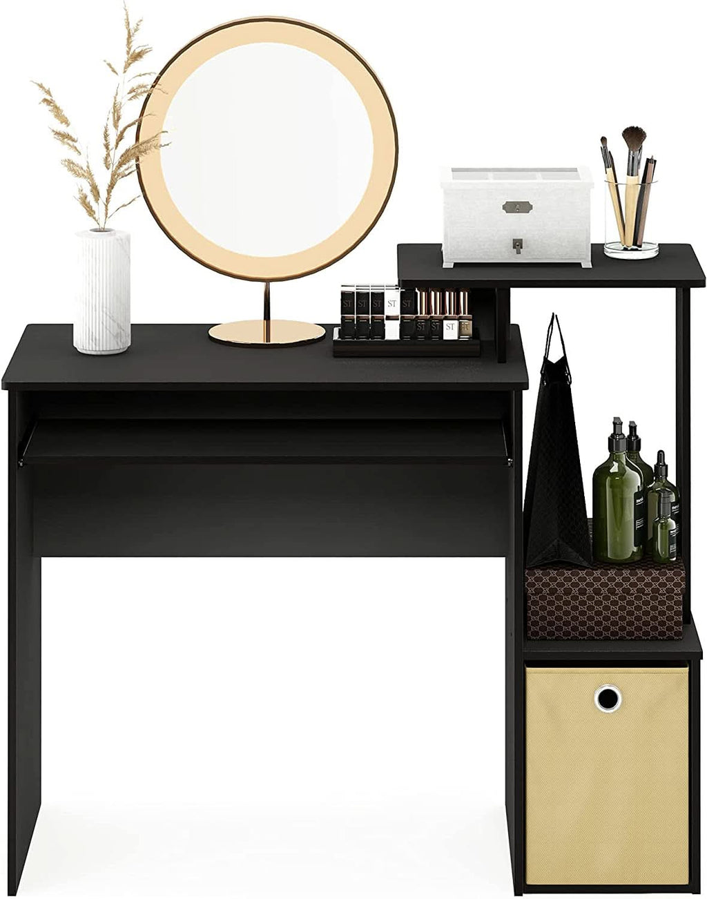 Econ Multipurpose Home Office Writing Desk Black Brown