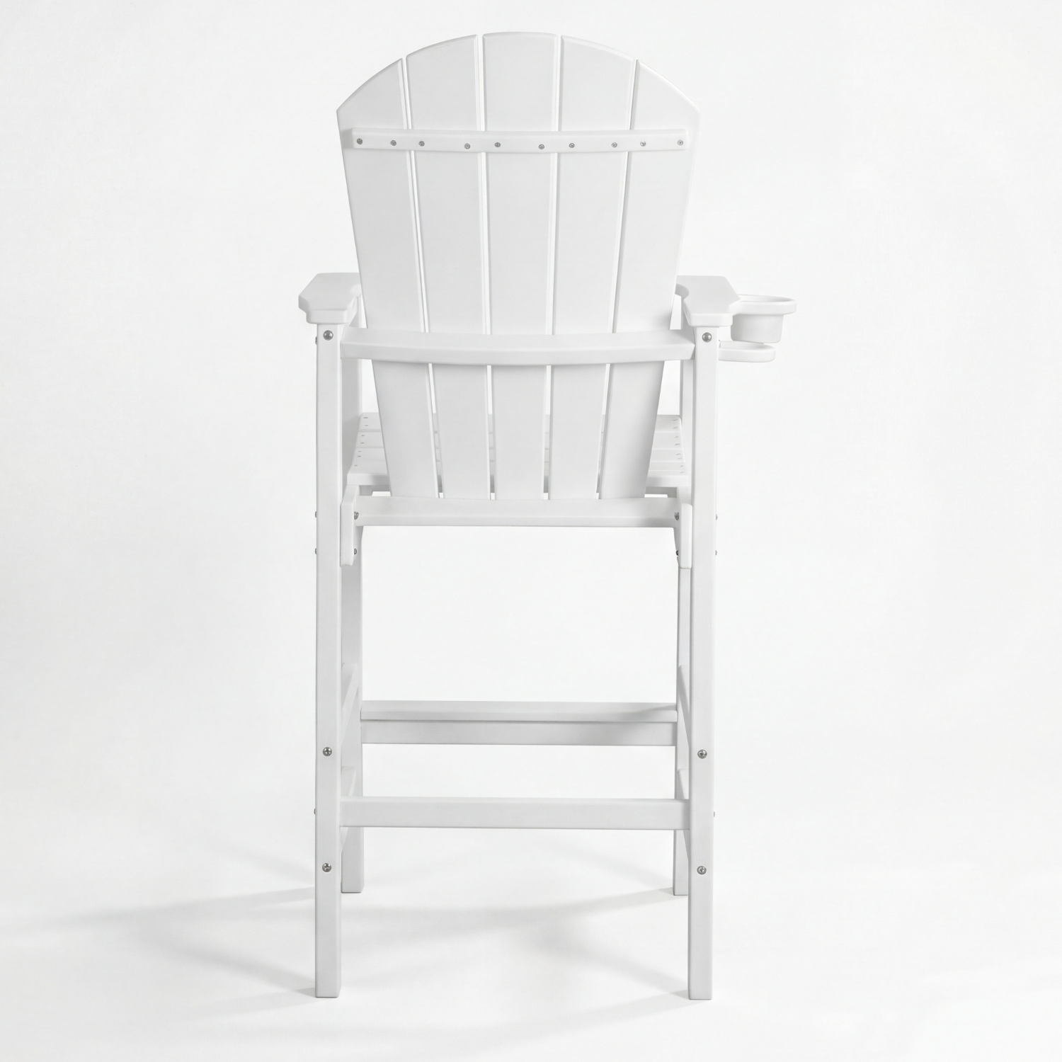 HDPE Bar Height Adirondack Patio Chair Outdoor Bar Chair With Cup Holder And Armrests