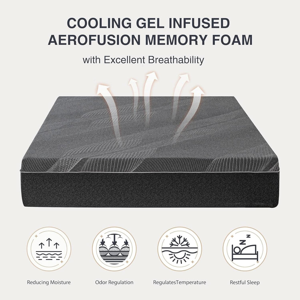 Queen Size Gel Memory Foam Mattress Certipur Certified