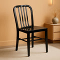Commercial Grade Black Metal Indoor Outdoor Dining Chair