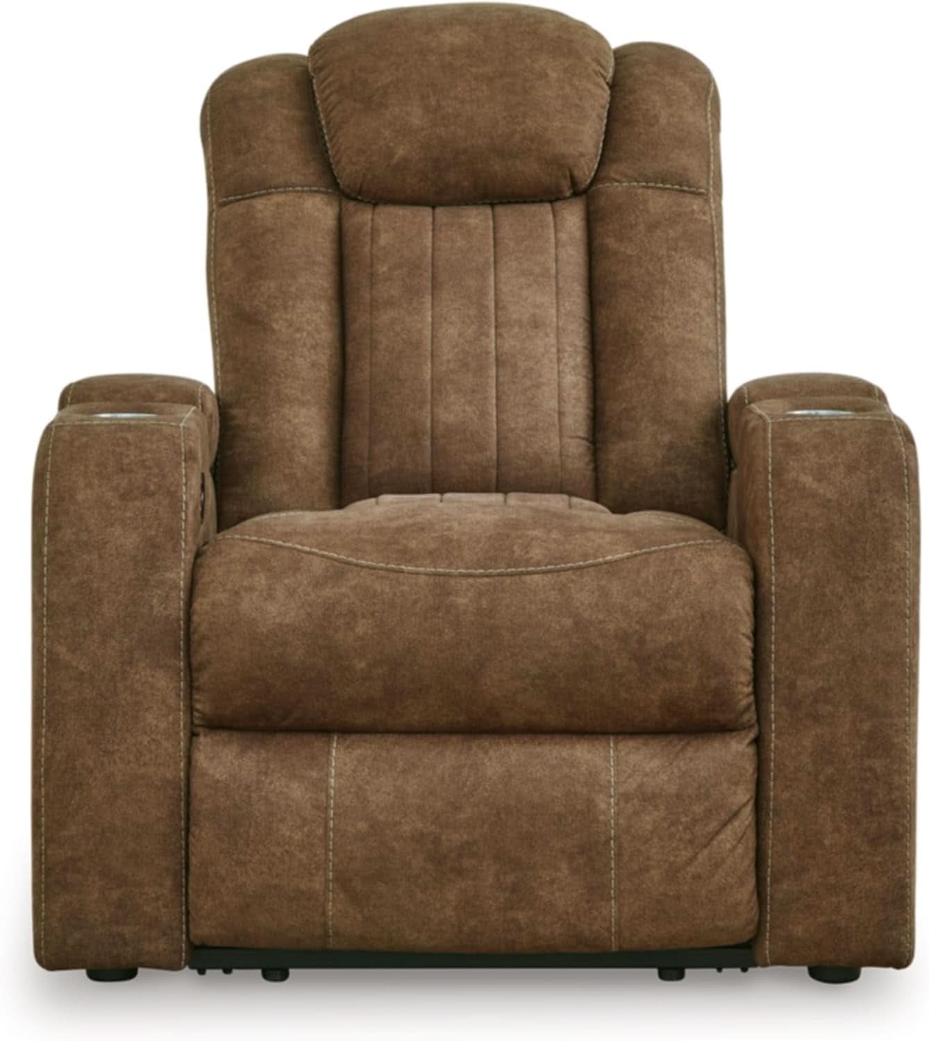 Wolfridge Dark Brown Power Recliner With USB Ports
