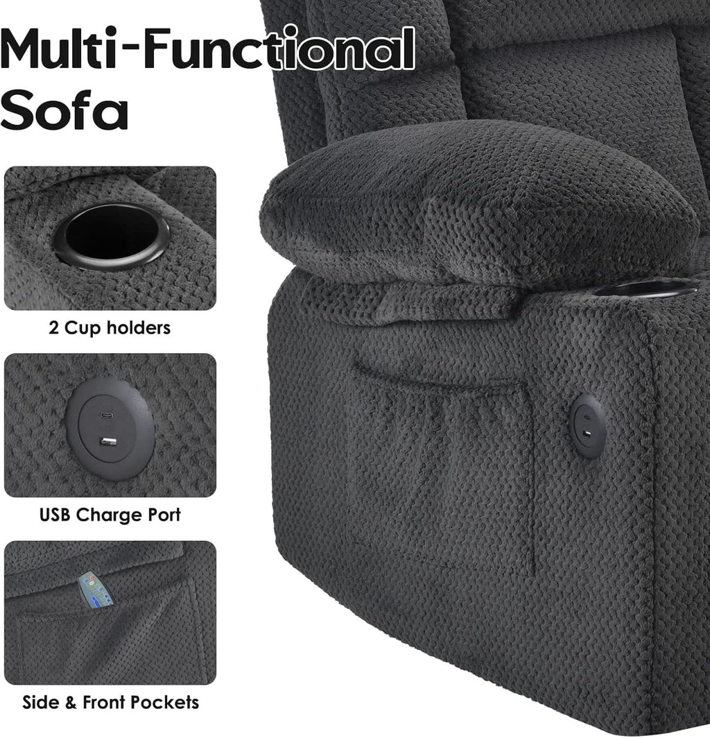 Power Lift Recliner Chair With Massage And Heat USB Ports