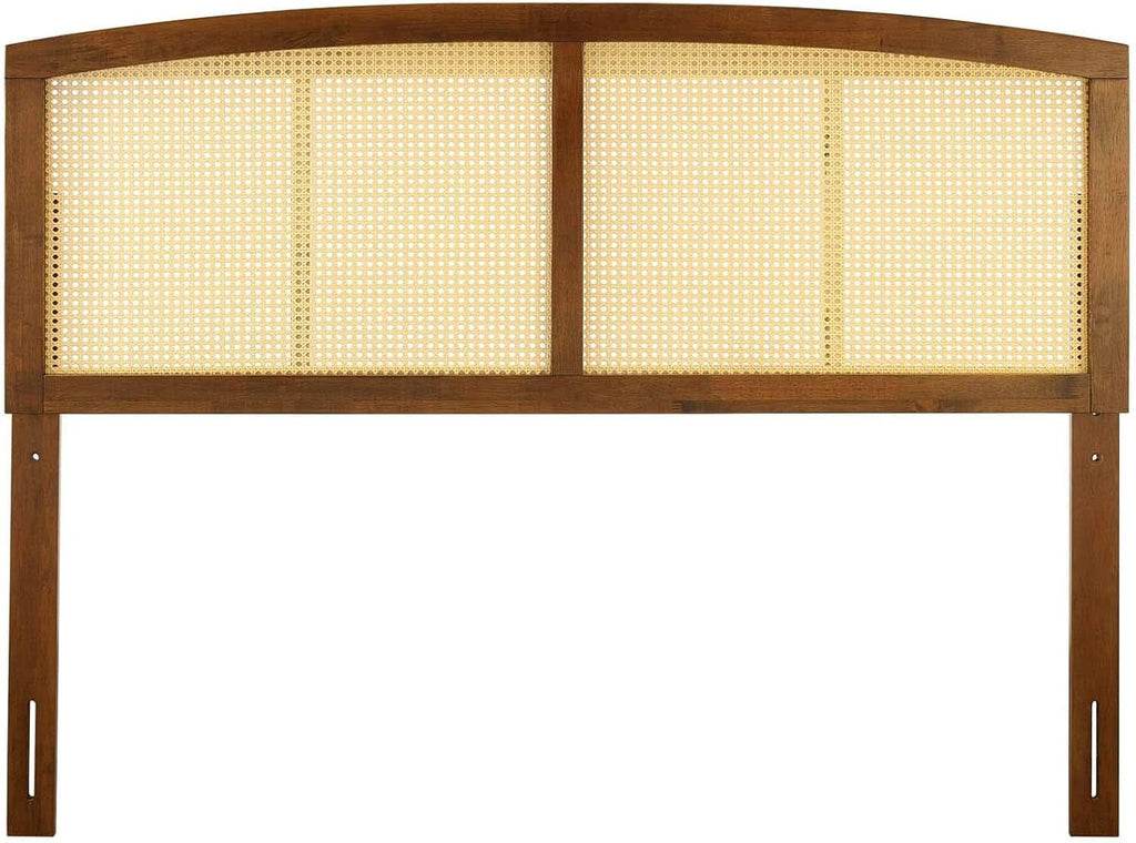 Cane Woven Rattan King Headboard With Organic Design