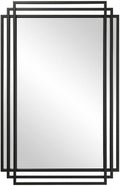 Amherst Matte Black Iron Mirror 36.5 Tall 23.75 Wide