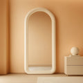 63 By 24 Inch Arched Full Length Freestanding Floor Mirror White