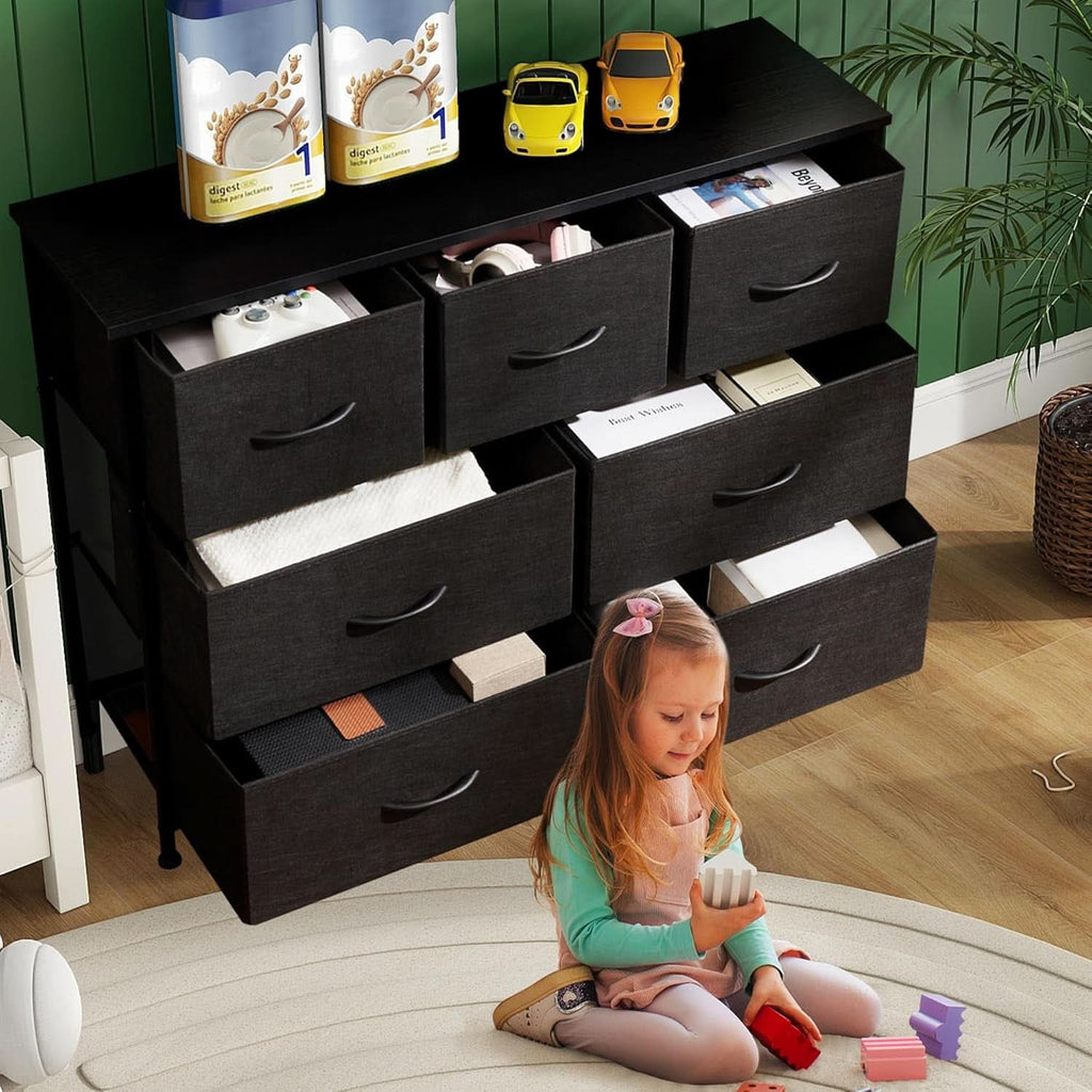 7 Drawer Dresser And TV Stand For 45 Inch TV Bedroom