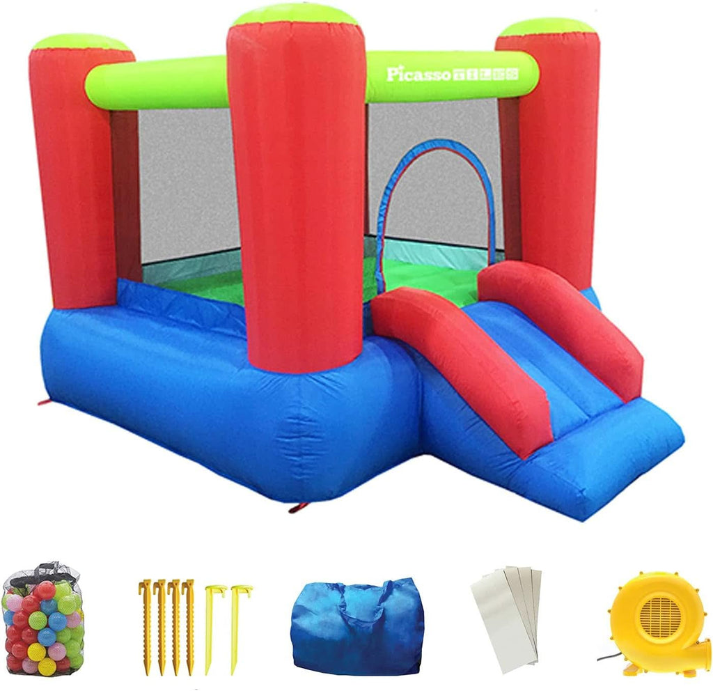 8x7 Junior Inflatable Bouncer With Slide And 50 Balls