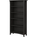 Vintage Black Bookcase With Adjustable Shelves For Home