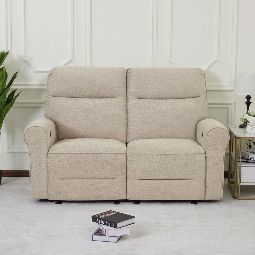 64.6 Inch Wall Hugging Auto Power Recline Loveseat