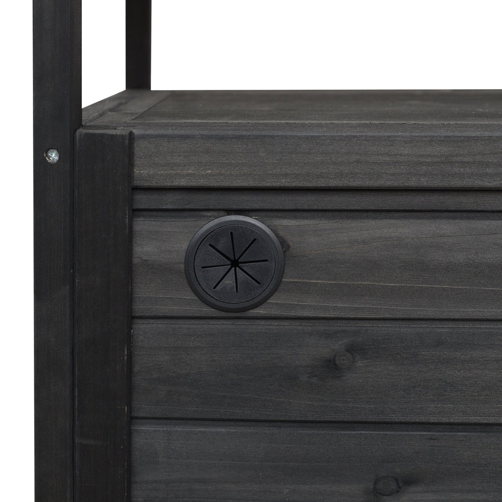 Foldable Outdoor Kitchen Island Patio Mobile Kitchen Cart