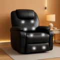 Leather Rocking Recliner With Massage And Heat Swivel