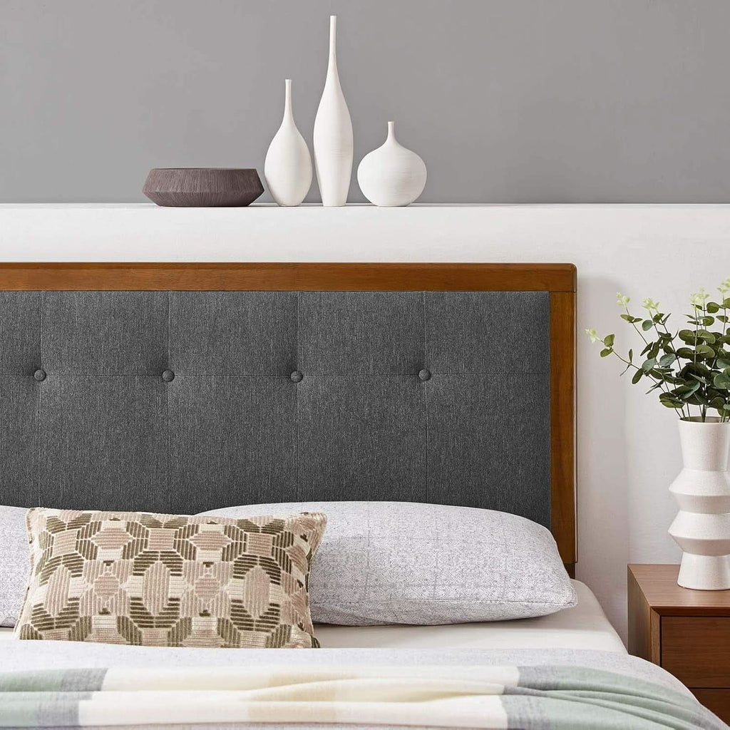 Modern Tufted Queen Headboard with Foam Padding
