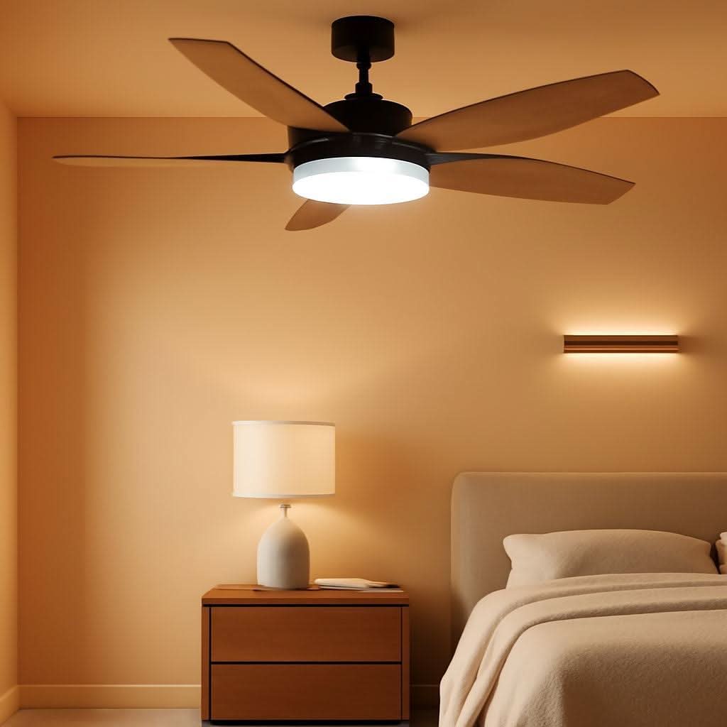 52 Inch Low Profile Smart Ceiling Fan Alexa RGB Lighting