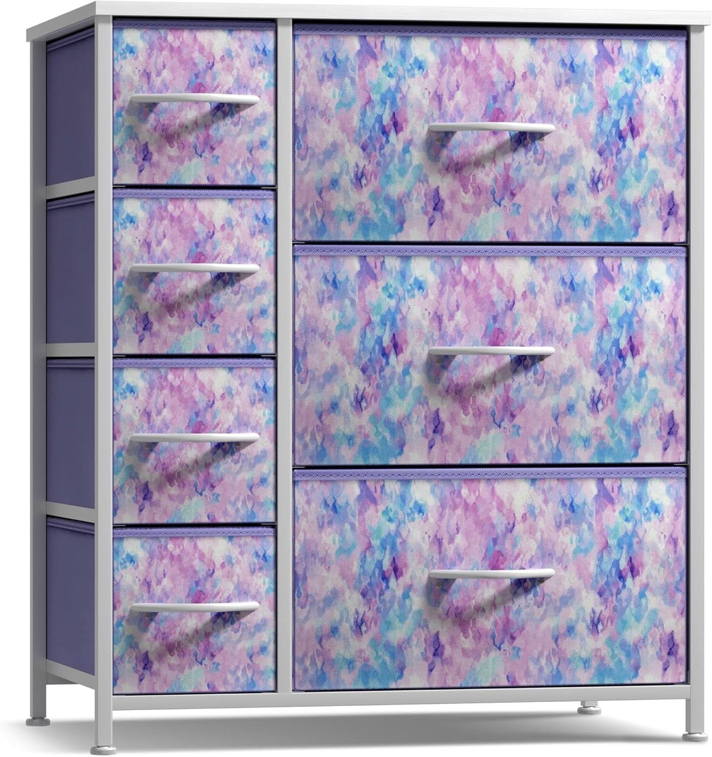Kids Dresser With 7 Drawers And Fabric Bins Included