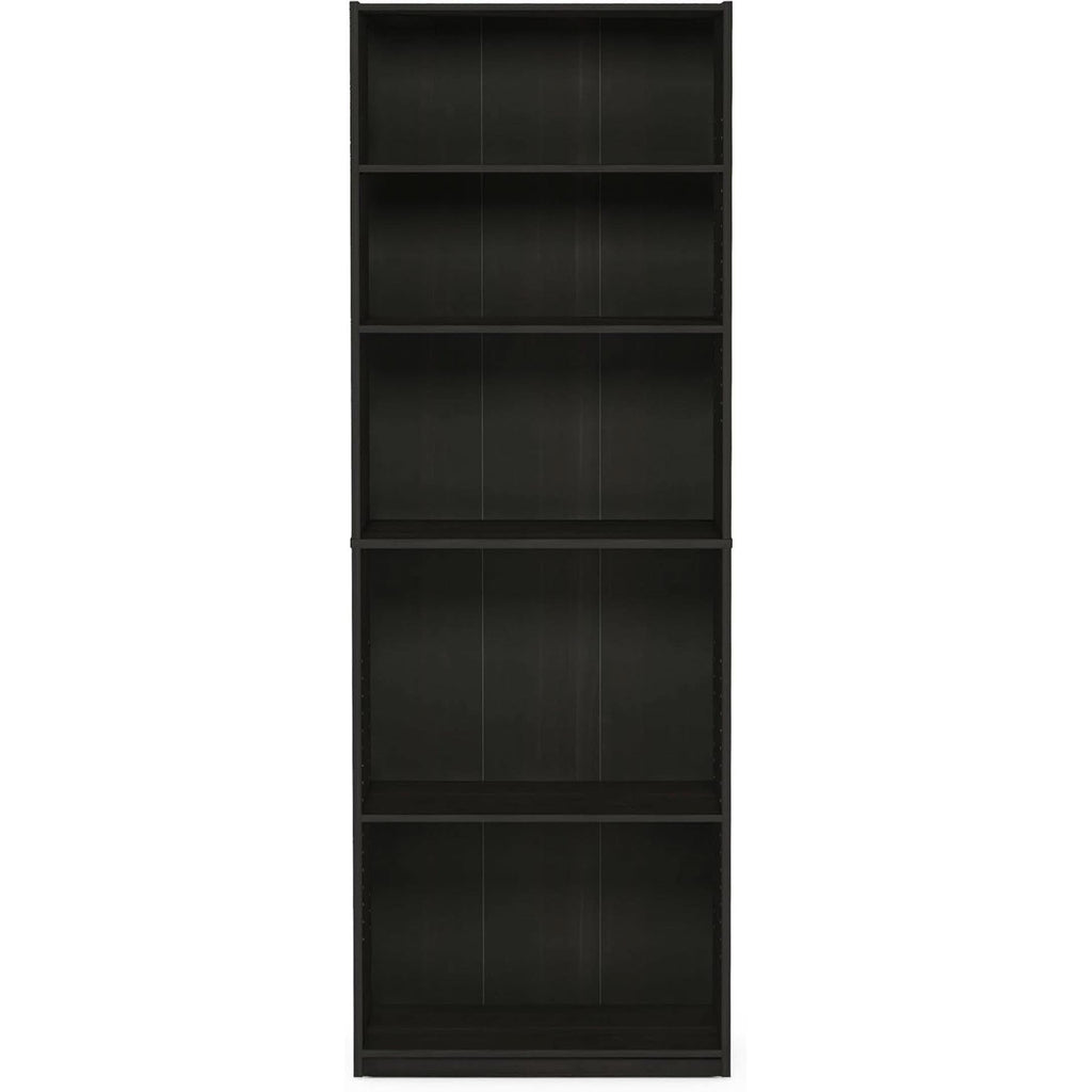 JAYA Simply Home 5-Tier Bookcase Espresso Storage Shelf