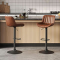 Mid Century Modern Adjustable Height Swivel Bar Stools