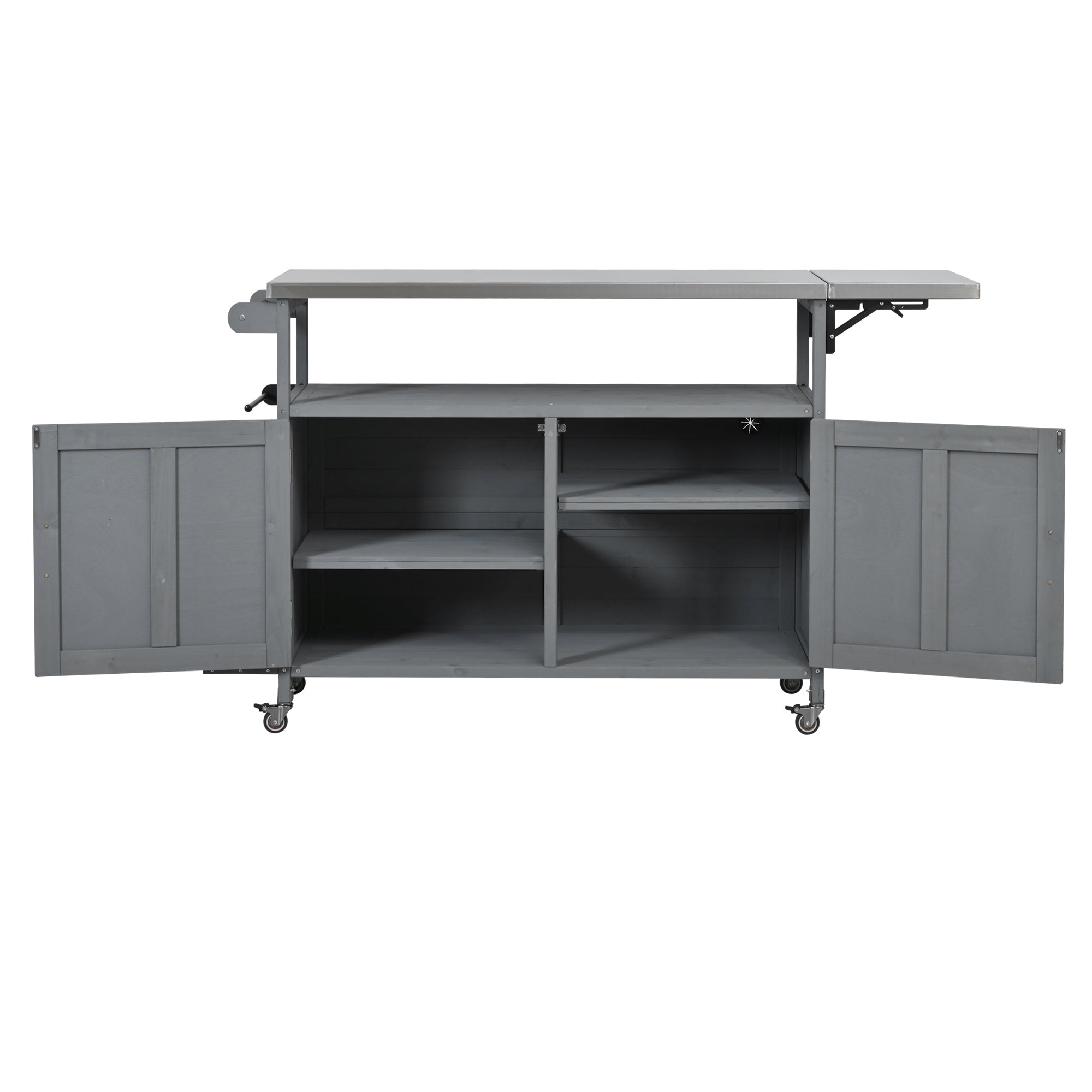 Foldable Outdoor Kitchen Island Patio Mobile Kitchen Cart