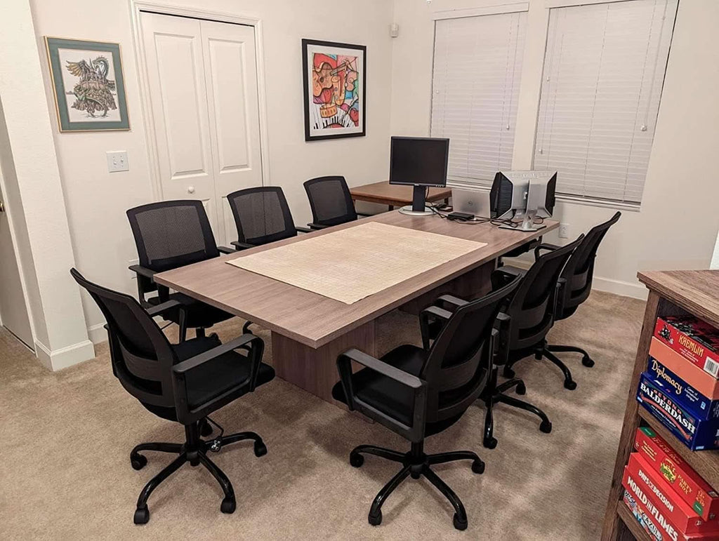 Ergonomic Black Mesh Office Chairs 4 Pack Lumbar Support