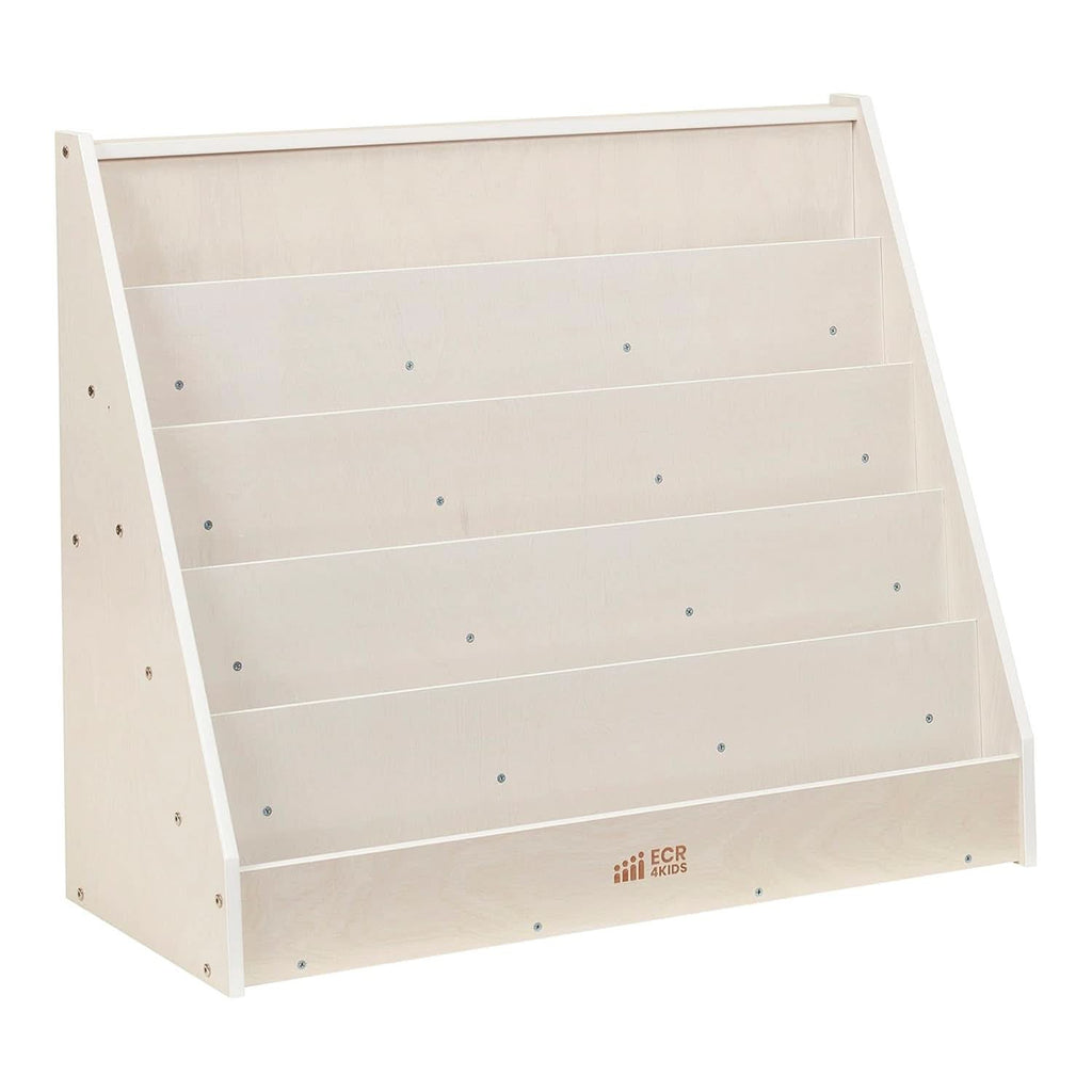 Single Sided Book Display Classroom Bookshelf White Wash