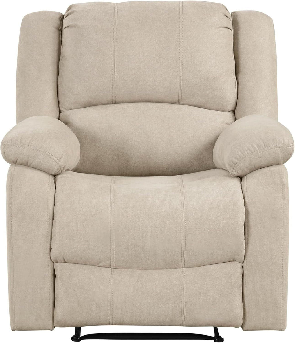 Oatmeal Wall Hugger Manual Recliner Chair For Living Room