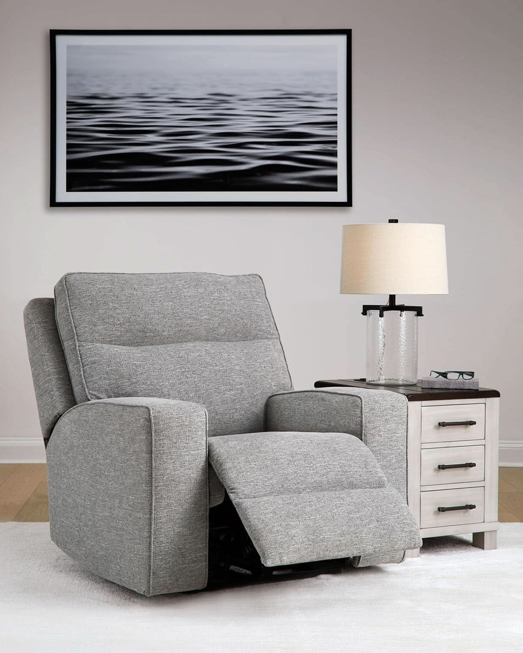 Gray Power Recliner With Adjustable Comfort For Living Room