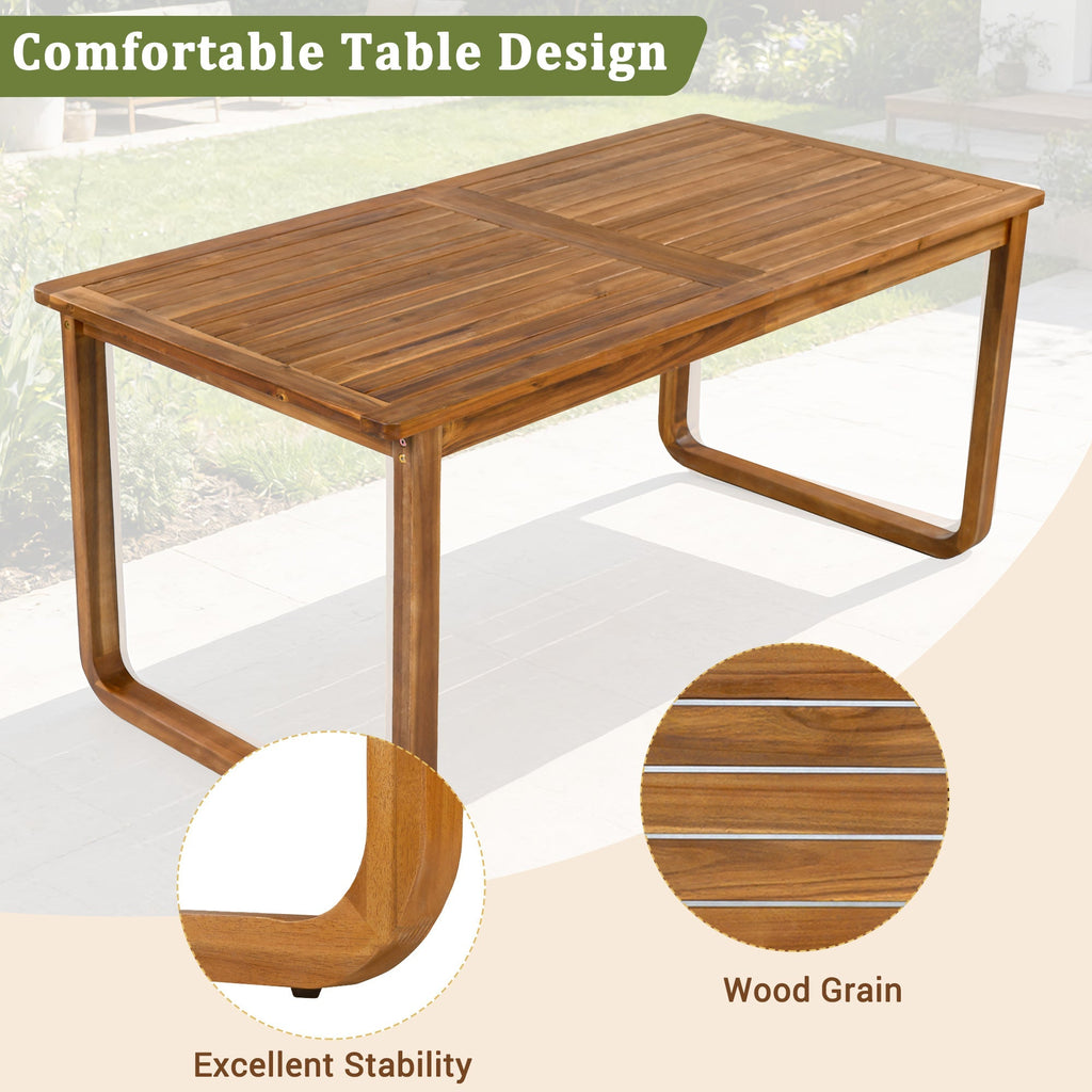 7 Pieces Patio Dining Set Outdoor Dining Table and Chairs