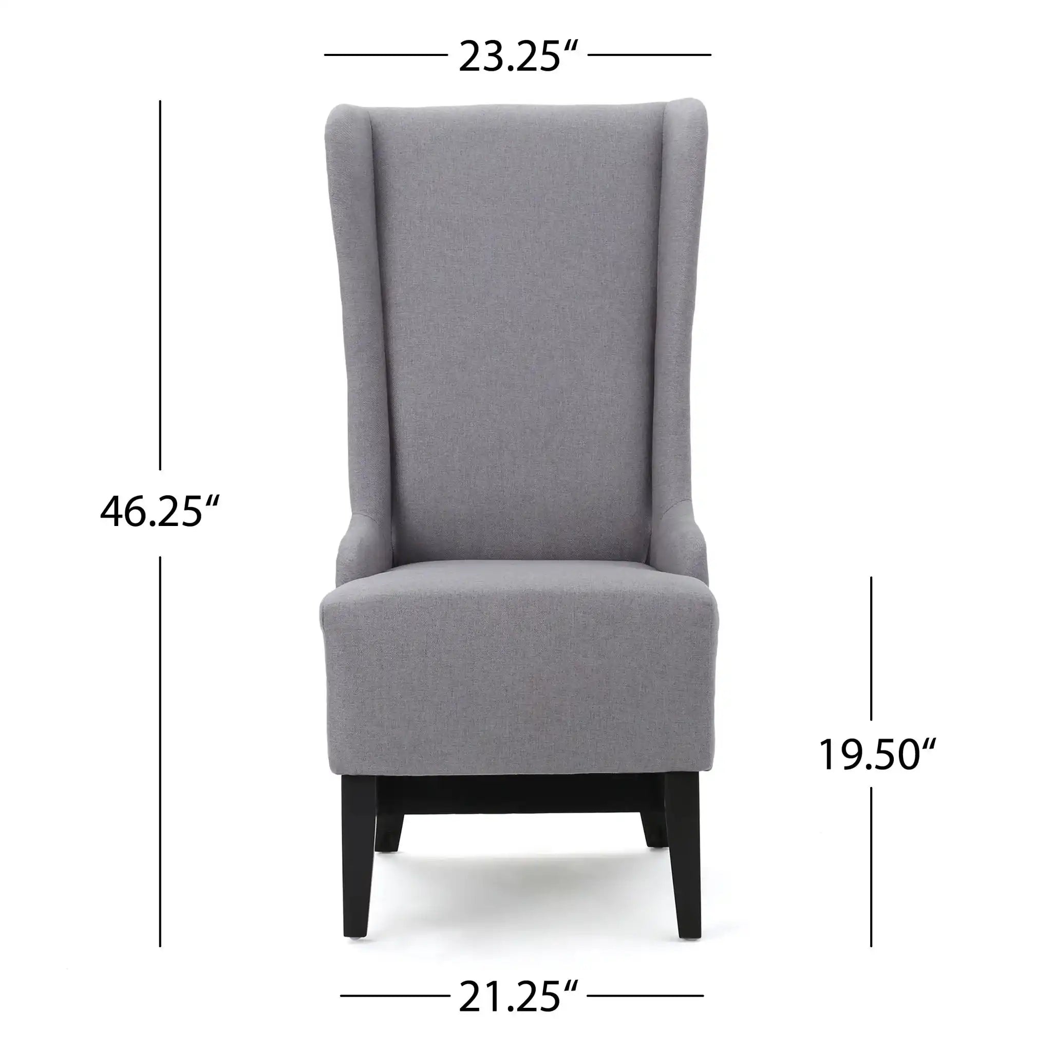 Alight Upholstered Dining Chair With High Back And Birch Wood Legs (Set of 2)