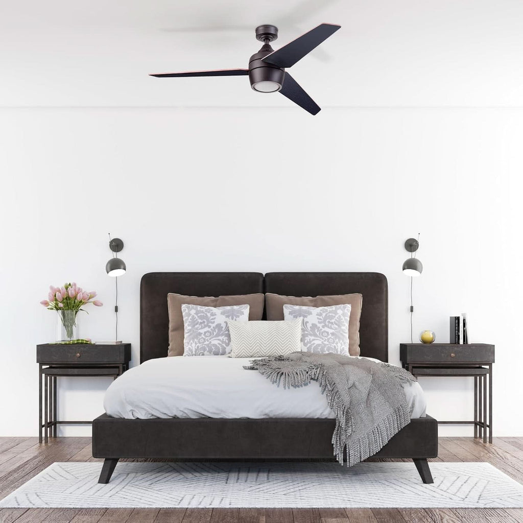 52 Inch Bronze Ceiling Fan With Remote And Light Kit