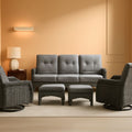 6 Piece Outdoor Patio Conversation Set Brown Wicker