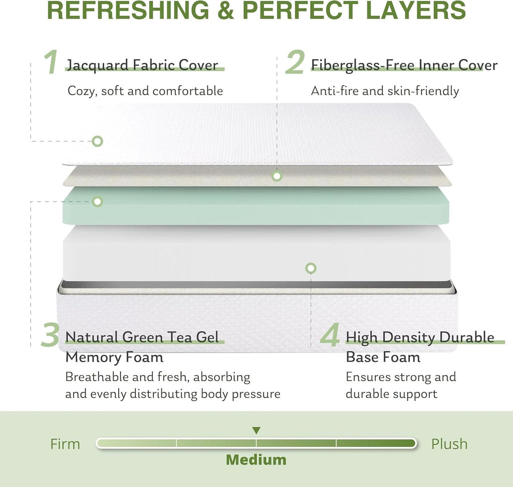 King Size Premium Memory Foam Mattress TwelveInch Cooling Gel
