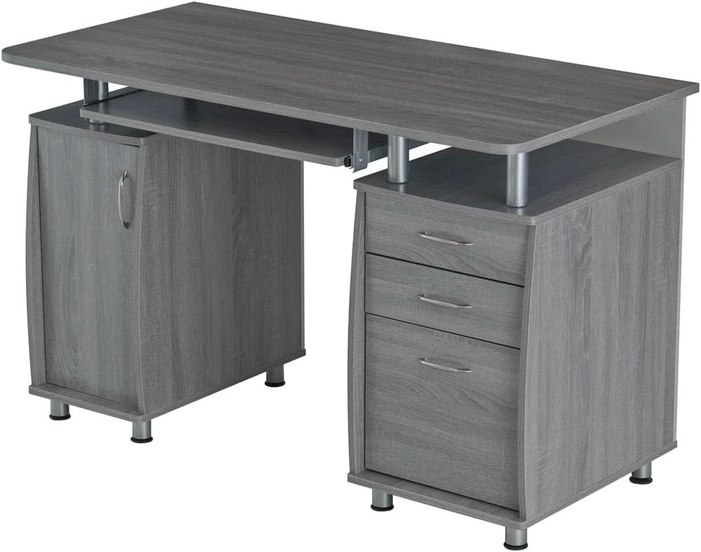 47.5 Inch Computer Desk Keyboard Tray File Cabinet