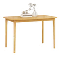 48 Inch Solid Wood Dining Table with Rubber Wood Supporting Legs for Kitchen Dining Room