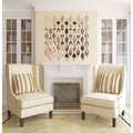 Teardrop Mirror Wall Decor Set Of 5 In Gold For Living Room