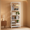 Adjustable 6 Tier Bamboo Bookshelf For Living Room Office Storage