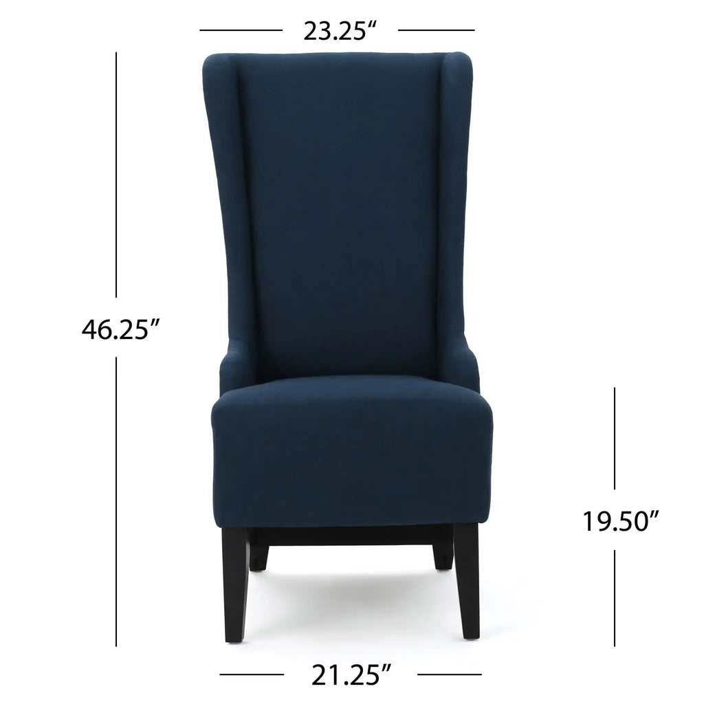 Alight Upholstered Dining Chair With High Back And Birch Wood Legs (Set of 2)