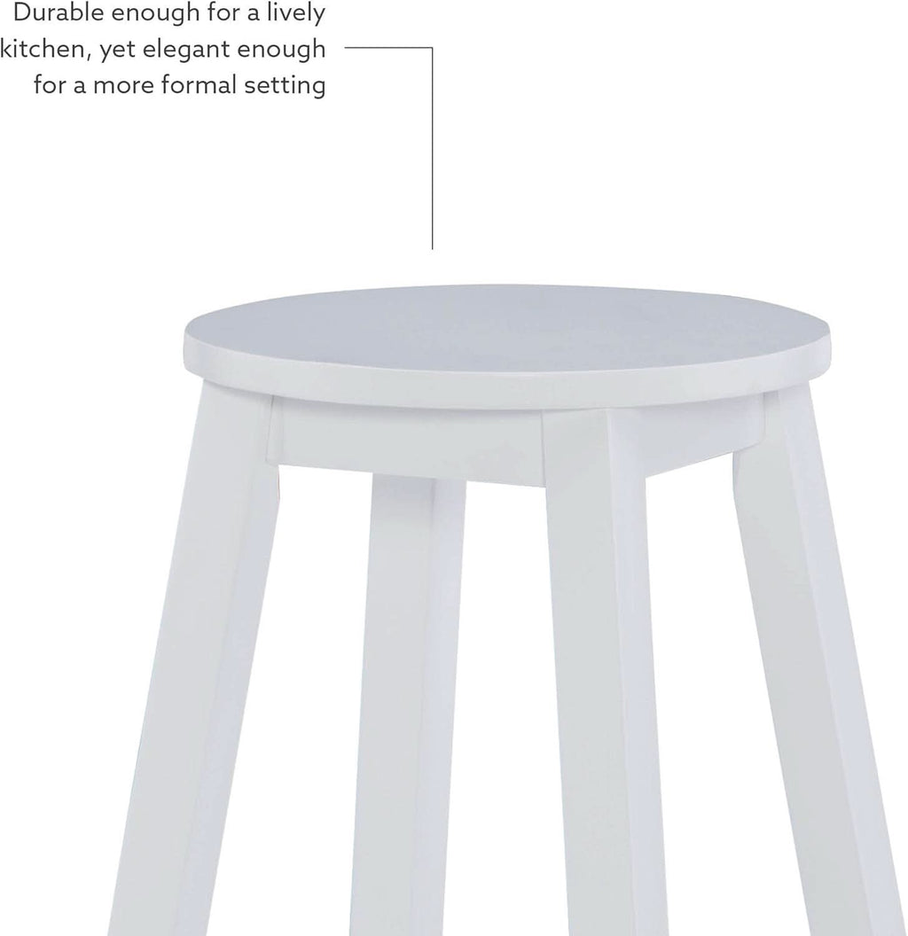 Zeke White 24 Inch Counter Stool Modern Kitchen Seating