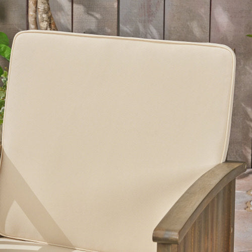 Patio Set Outdoor Acacia Wood Furniture Sets - Modern Club Chair Conversation Sets with Patio Dining Table
