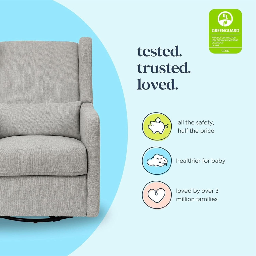Carter's By Arlo Recliner Swivel Glider Water Repellent Performance Grey Linen