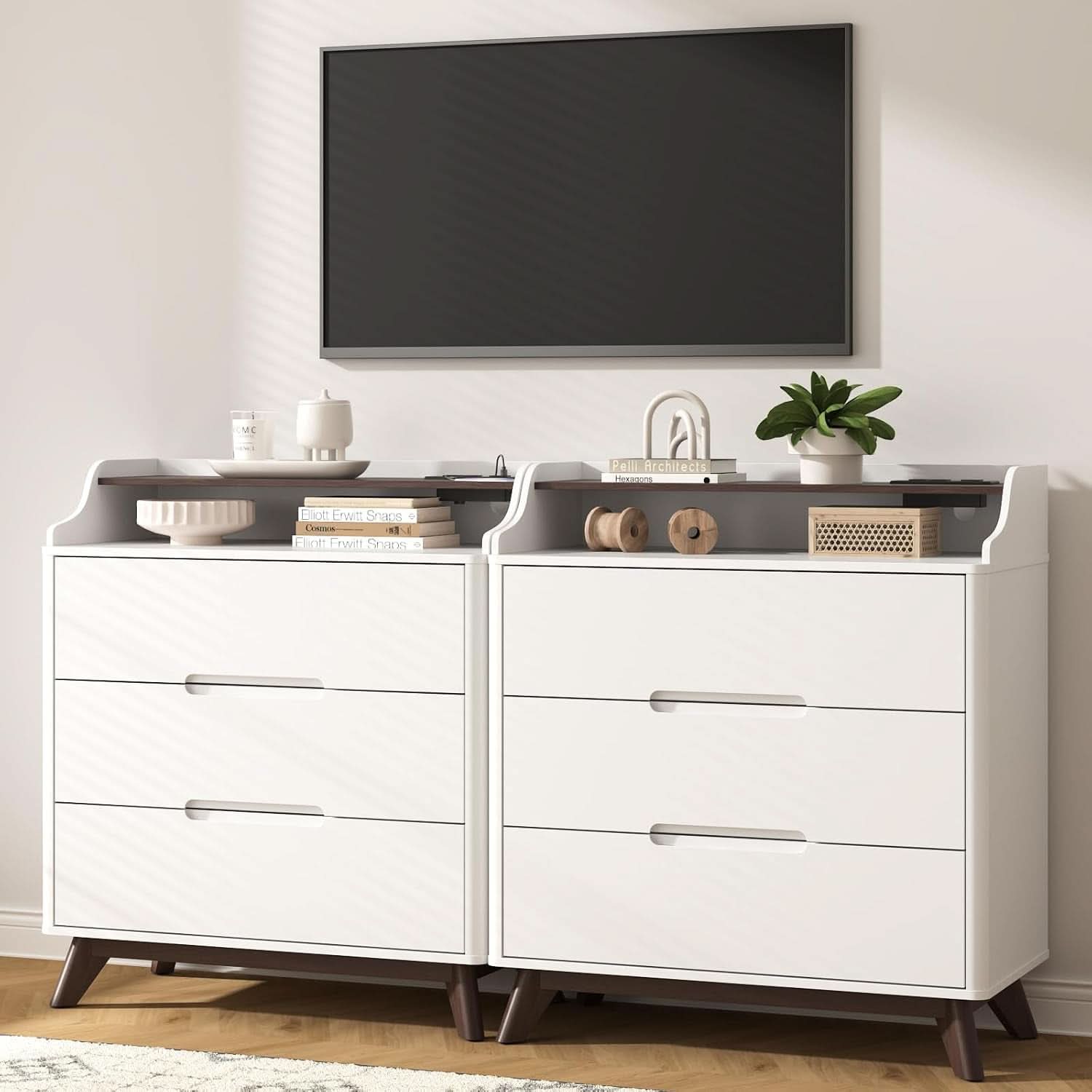 32 Inch Dresser With High Capacity Charging Station