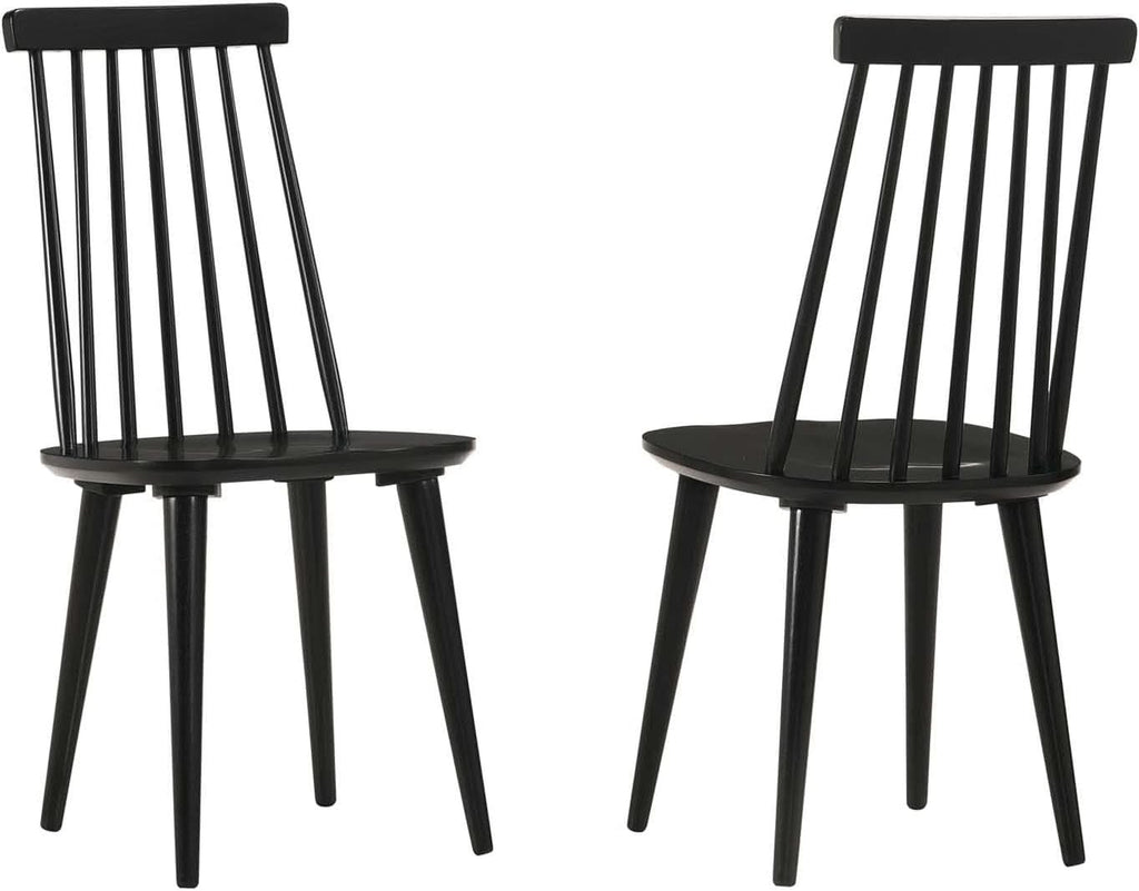 Antique Walnut Hardwood Spindle Back Dining Chairs