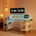 47 Inch Gaming Desk With LED Lights For Home Office Use