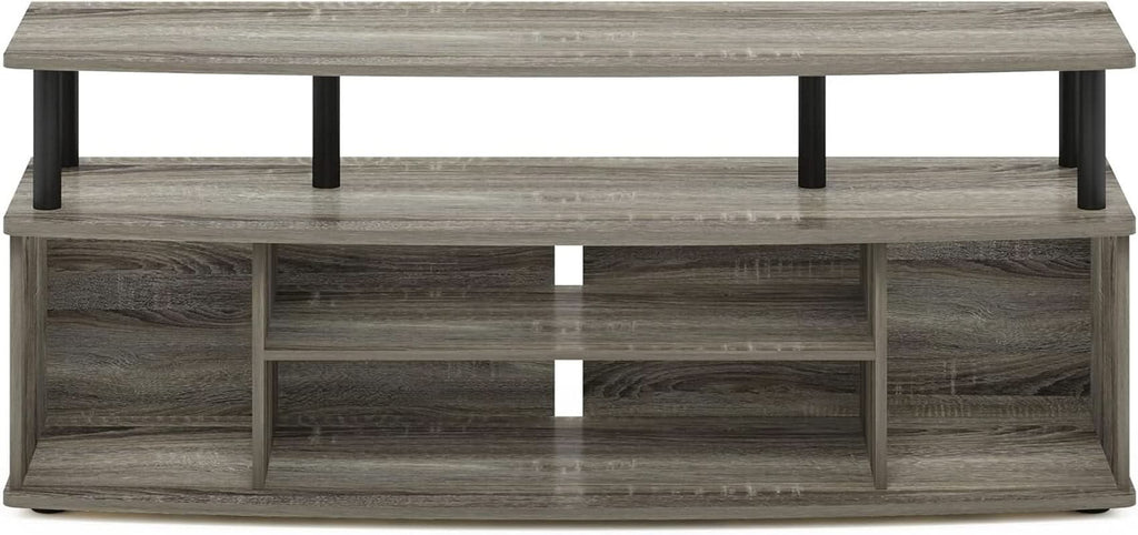 Large Entertainment Center for 55 Inch TV Oak and Black