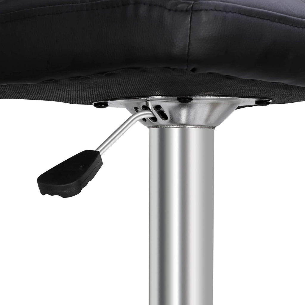 Set of 4 Adjustable Swivel PU Leather Bar Stools Modern