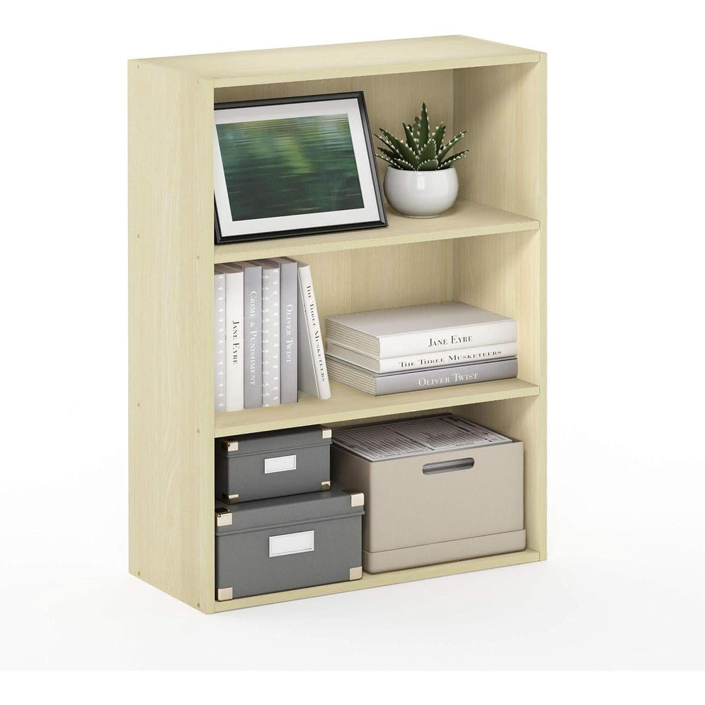 Pasir 3-Tier Open Shelf Bookcase Maple 22.7W X 9.7D X 31.5H
