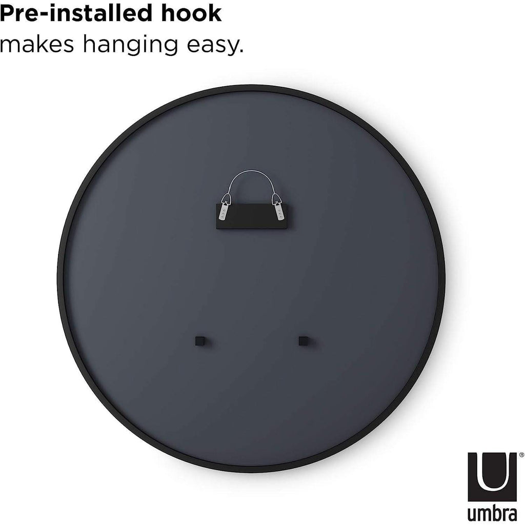 Round Rubber Wall Mirror 37 Inch Diameter With Protective Rubber Frame
