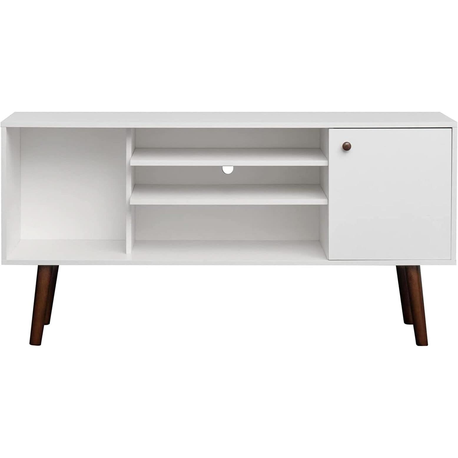 Farmhouse TV Stand for 65 Inch TVs With Storage Cabinet