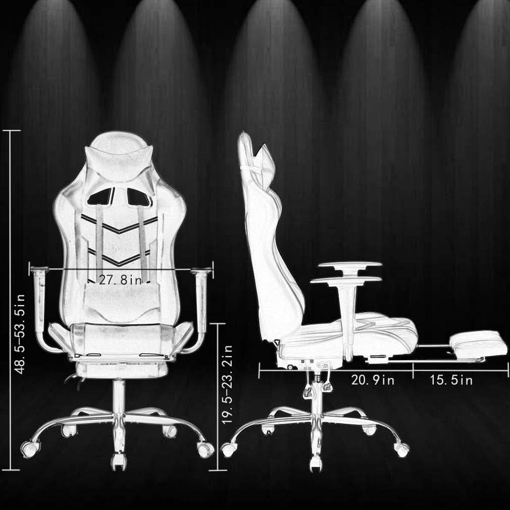 Ergonomic PU Leather Gaming Chair With Lumbar Support